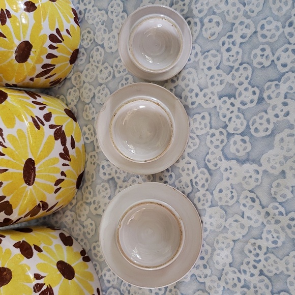 Vintage Sunflower Jars 3 pc Canister Set (Part 1) - Picture 8 of 17